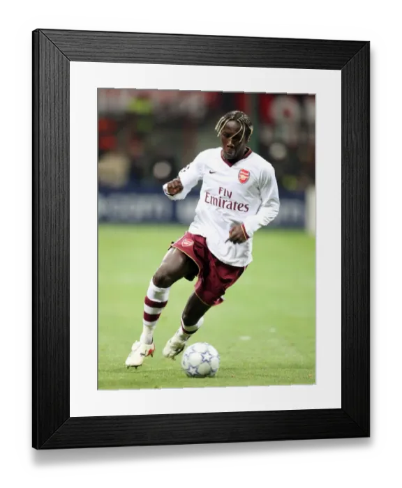 Framed Print : Arsenal's Triumph: Bacary Sagna Leads the Gunners to a 2-0 Victory over AC Milan in the UEFA Champions League (2008) Framed Print : Arsenal's Triumph: Bacary Sagna Leads the Gunners to a 2-0 Victory over AC Milan in the UEFA Champions League (2008)