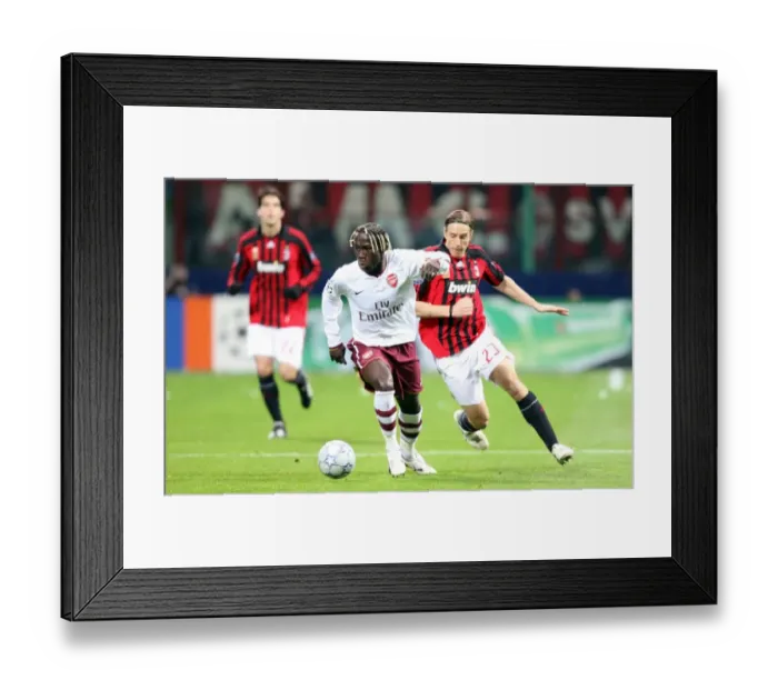 Framed Print : Bacary Sagna (Arsenal) Massimo Ambrosini (Milan) Framed Print : Bacary Sagna (Arsenal) Massimo Ambrosini (Milan)