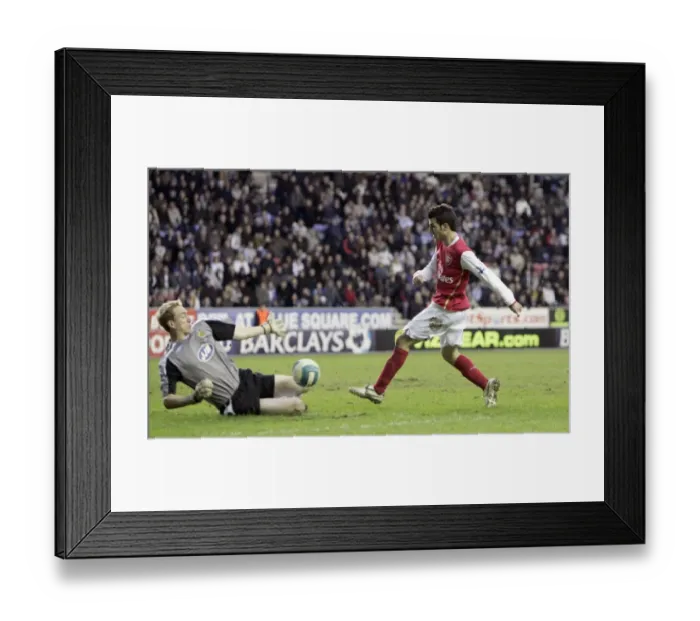Framed Print : Cesc Fabregas (Arsenal) Chris Kirkland (Wigan) Framed Print : Cesc Fabregas (Arsenal) Chris Kirkland (Wigan)