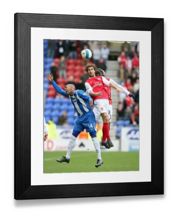 Framed Print : Mathieu Flamini and Bacary Sagna (Arsenal) Marlon King (Wigan) Framed Print : Mathieu Flamini and Bacary Sagna (Arsenal) Marlon King (Wigan)