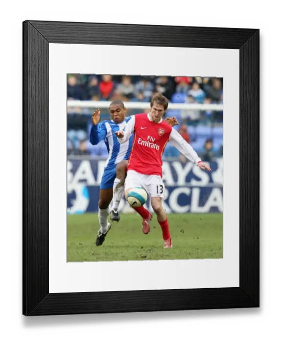 Framed Print : Head-to-Head: Hleb vs. Palacios - The Battle of Midfield in the 0:0 Stalemate at Wigan, Barclays Premier League, 2008 Framed Print : Head-to-Head: Hleb vs. Palacios - The Battle of Midfield in the 0:0 Stalemate at Wigan, Barclays Premier League, 2008