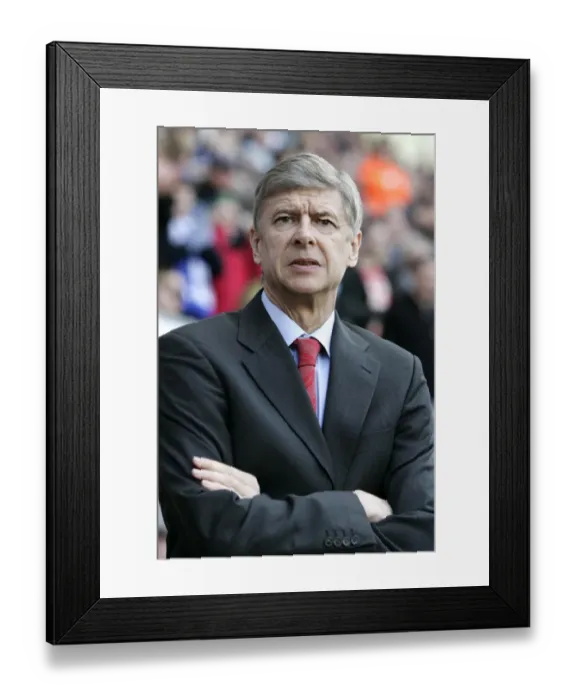 Framed Print : Arsene Wenger: Unyielding at the Helm During the 0-0 Stalemate Against Wigan Athletic, Barclays Premier League, 2008 Framed Print : Arsene Wenger: Unyielding at the Helm During the 0-0 Stalemate Against Wigan Athletic, Barclays Premier League, 2008