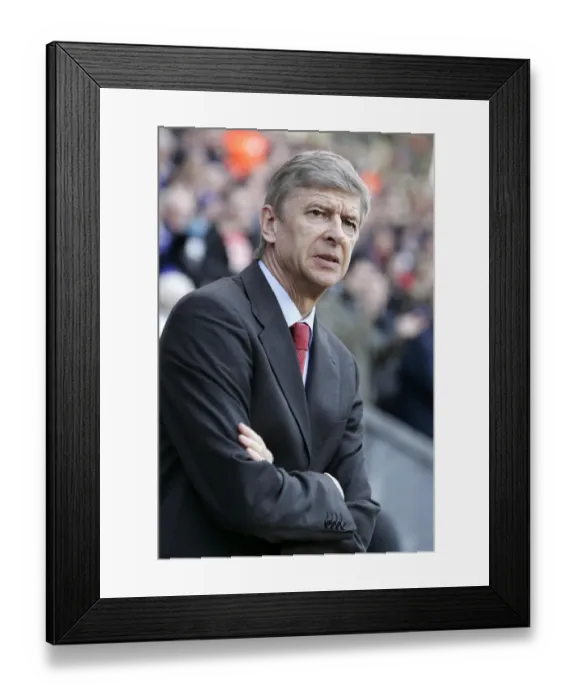 Framed Print : (Arsenal). Wigan Athletic 0: 0 Arsenal