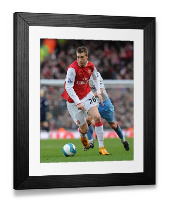 Framed Print : Nicklas Bendtner in Action: Arsenal vs Aston Villa, 1-1 Barclays Premier League Match, Emirates Stadium, 2008 Framed Print : Nicklas Bendtner in Action: Arsenal vs Aston Villa, 1-1 Barclays Premier League Match, Emirates Stadium, 2008