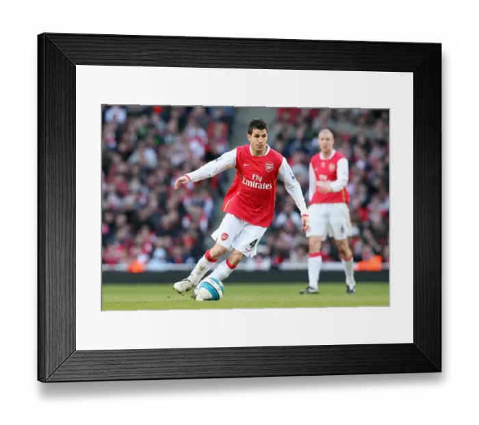 Framed Print : Cesc Fabregas in Action for Arsenal Against Aston Villa, Barclays Premier League, Emirates Stadium, 1 / 3 / 08