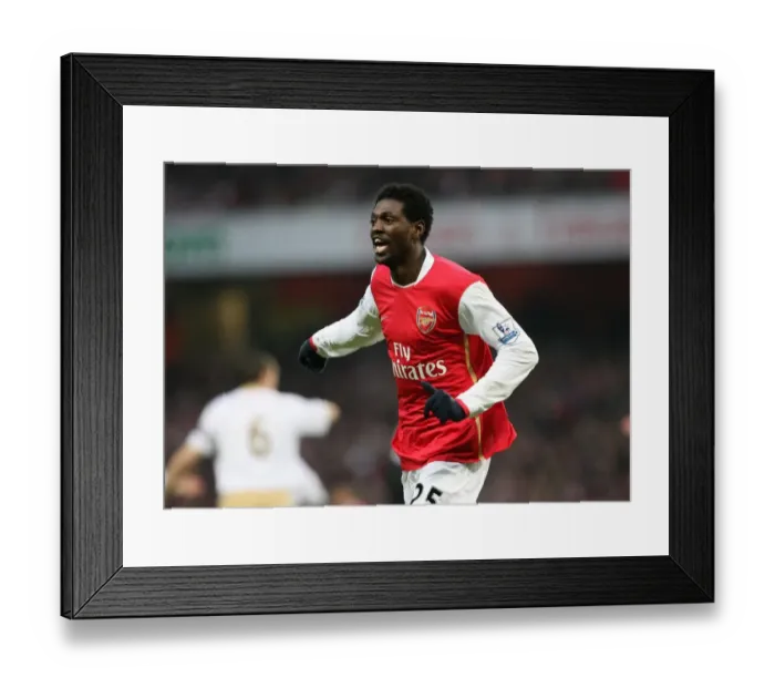 Framed Print : Emmanuel Adebayor in Action for Arsenal Against Middlesbrough, Barclays Premier League, Emirates Stadium, London, 2007 Framed Print : Emmanuel Adebayor in Action for Arsenal Against Middlesbrough, Barclays Premier League, Emirates Stadium, London, 2007