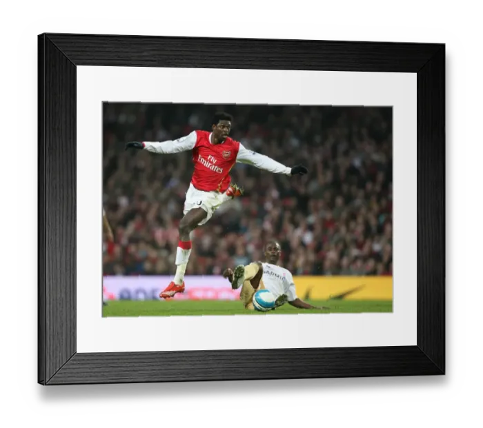 Framed Print : Adebayor vs. Boateng: The 1:1 Stalemate at Emirates Stadium, Arsenal vs. Middlesbrough, Barclays Premier League, 2007