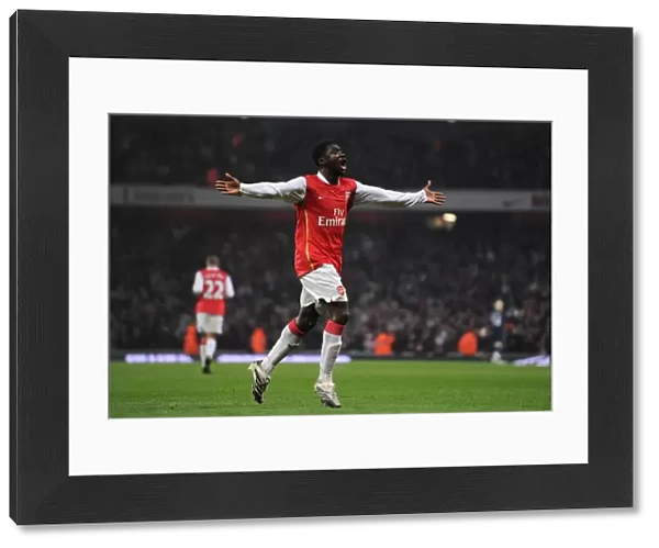 Kolo Toure celebrates scoring the Arsenal goal