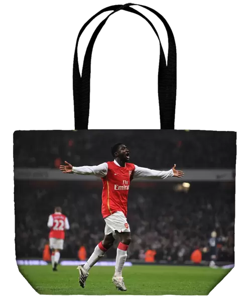 Kolo Toure celebrates scoring the Arsenal goal