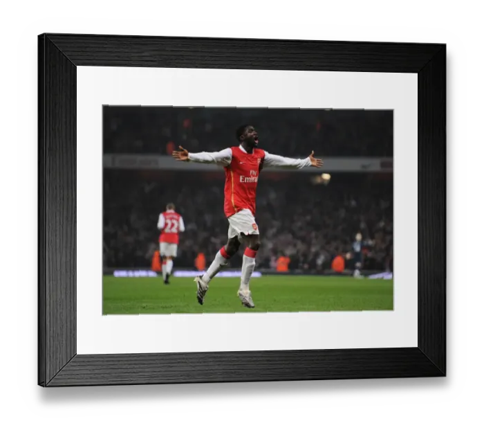 Framed Print : Kolo Toure celebrates scoring the Arsenal goal Framed Print : Kolo Toure celebrates scoring the Arsenal goal