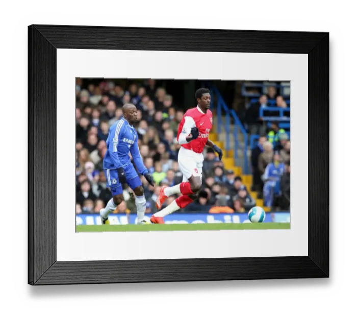 Framed Print : Clash of Titans: Adebayor vs. Makelele - Chelsea Edge Past Arsenal 2:1 in Premier League Showdown