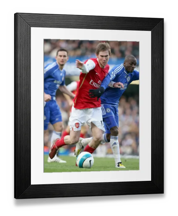 Framed Print : Clash of Midfield Maestros: Hleb vs. Makelele in a Pivotal 2:1 Chelsea Victory over Arsenal, Barclays Premier League, Stamford Bridge, 2008 Framed Print : Clash of Midfield Maestros: Hleb vs. Makelele in a Pivotal 2:1 Chelsea Victory over Arsenal, Barclays Premier League, Stamford Bridge, 2008