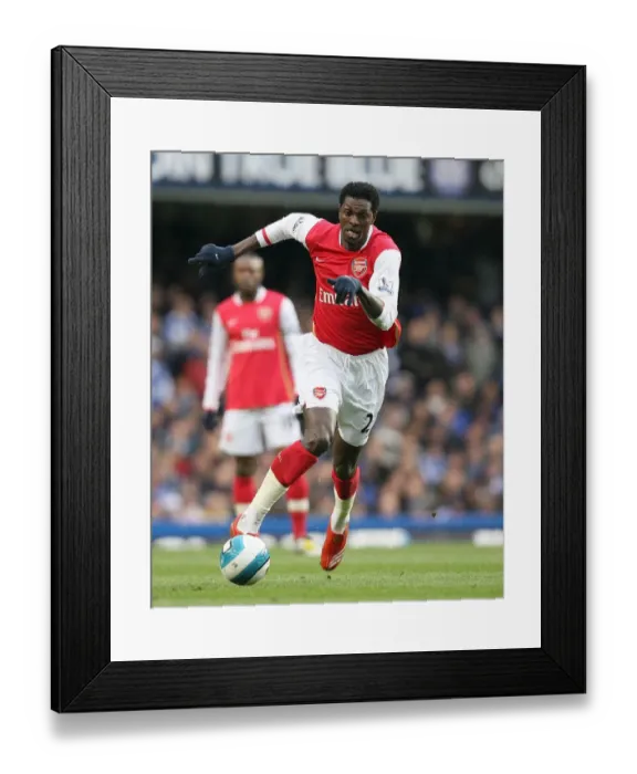 Framed Print : Adebayor's Determined Performance: Chelsea 2-1 Arsenal, Barclays Premier League (2008)