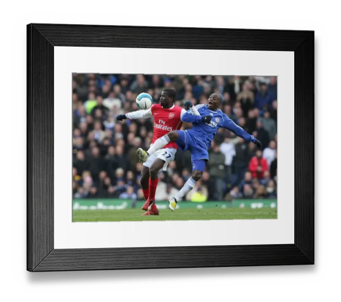 Framed Print : Clash of Titans: Eboue vs. Makelele - Chelsea's Edge: 2:1 Over Arsenal in Premier League Showdown