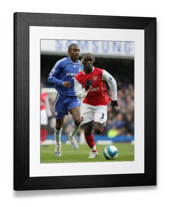 Framed Print : Clash of Stars: Sagna vs. Kalou in Intense Chelsea vs. Arsenal Rivalry (2:1 in Favor of Chelsea) Framed Print : Clash of Stars: Sagna vs. Kalou in Intense Chelsea vs. Arsenal Rivalry (2:1 in Favor of Chelsea)