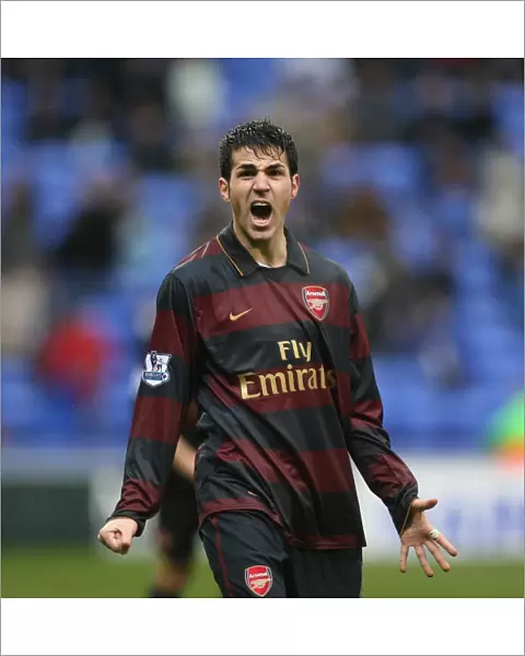 Cesc Fabregas celebrates the Arsenal victory at the final whistle