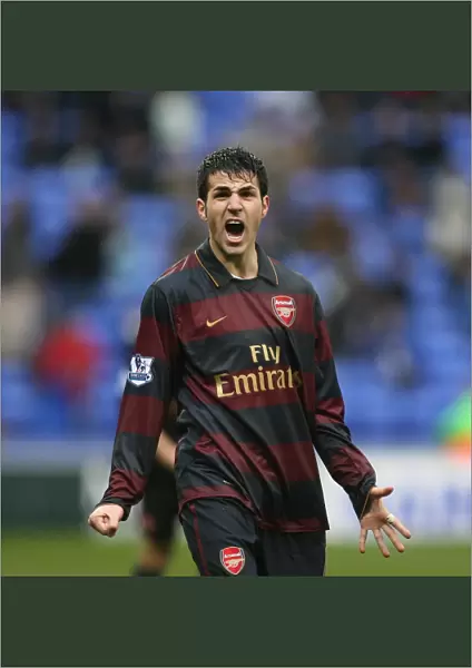 Cesc Fabregas celebrates the Arsenal victory at the final whistle
