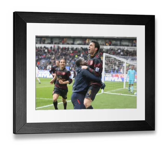 Framed Print : Fabregas's Triumph: Arsenal's Thrilling 3-2 Win Over Bolton Wanderers (Fabregas, Eboue, Flamini)