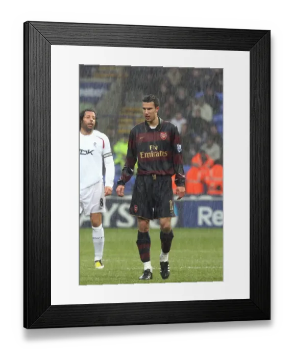 Framed Print : Robin van Persie (Arsenal) in the rain Framed Print : Robin van Persie (Arsenal) in the rain