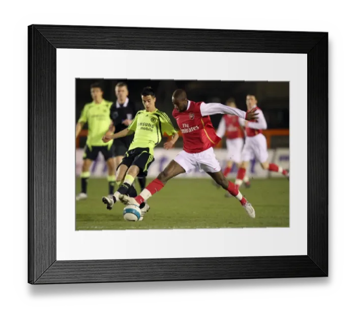 Framed Print : Johan Djourou (Arsenal) Sergio Tejera Rordiguez (Chelsea)