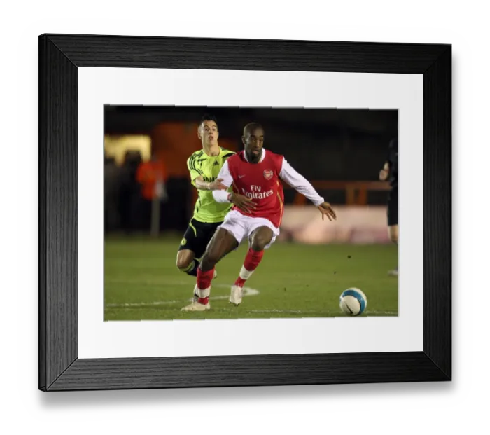 Framed Print : Arsenal vs. Chelsea Reserves: A Battle at Underhill - Djourou vs. Tejada, 1:1 Stalemate in the Barclays Premier Reserve League (March 25, 2008)