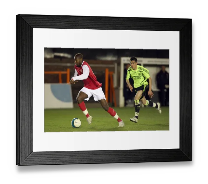 Framed Print : Arsenal vs. Chelsea Reserves: Djourou and Tejada Face Off in Barclays Premier Reserve League Clash at Underhill, Barnet (March 25, 2008) Framed Print : Arsenal vs. Chelsea Reserves: Djourou and Tejada Face Off in Barclays Premier Reserve League Clash at Underhill, Barnet (March 25, 2008)