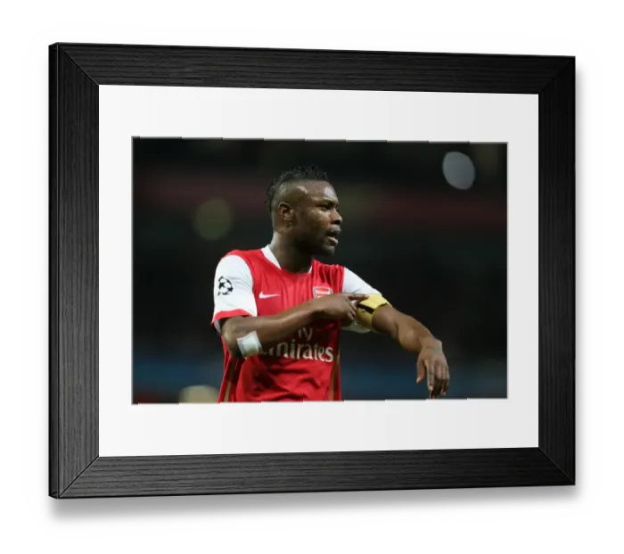 Framed Print : Arsenal's Gallas Faces Liverpool in Champions League Quarterfinal Showdown Framed Print : Arsenal's Gallas Faces Liverpool in Champions League Quarterfinal Showdown
