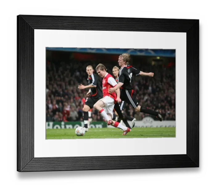 Framed Print : Arsenal's Alex Hleb Fouled by Liverpool's Dirk Kuyt: Uncalled Penalty in Champions League Quarterfinal Framed Print : Arsenal's Alex Hleb Fouled by Liverpool's Dirk Kuyt: Uncalled Penalty in Champions League Quarterfinal