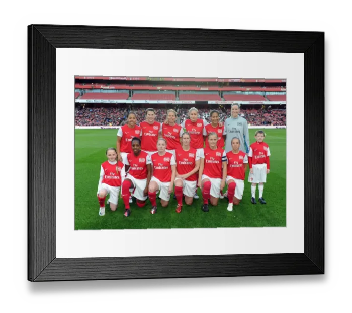 Framed Print : Arsenal Ladies. Arsenal Ladies 3: 1 Chelsea Ladies. FA Womens Super League