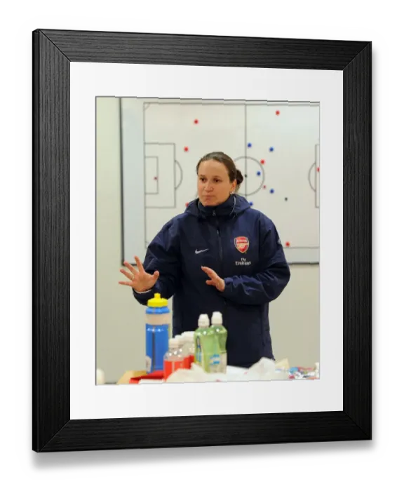Framed Print : Arsenal Ladies: Manager Laura Harvey and Assistant Rihanne Skinner Prepare for Chelsea Showdown