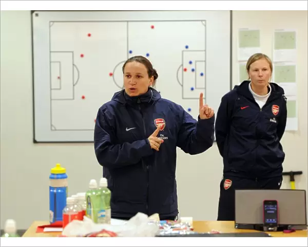 Arsenal Ladies: Manager Laura Harvey and Assistant Rihanne Skinner Planning Game Strategy Against Chelsea