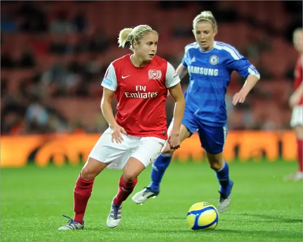 Steph Houghton (Arsenal Ladies) Kate Longhurst (Chelsea). Arsenal Ladies 3: 1 Chelsea Ladies