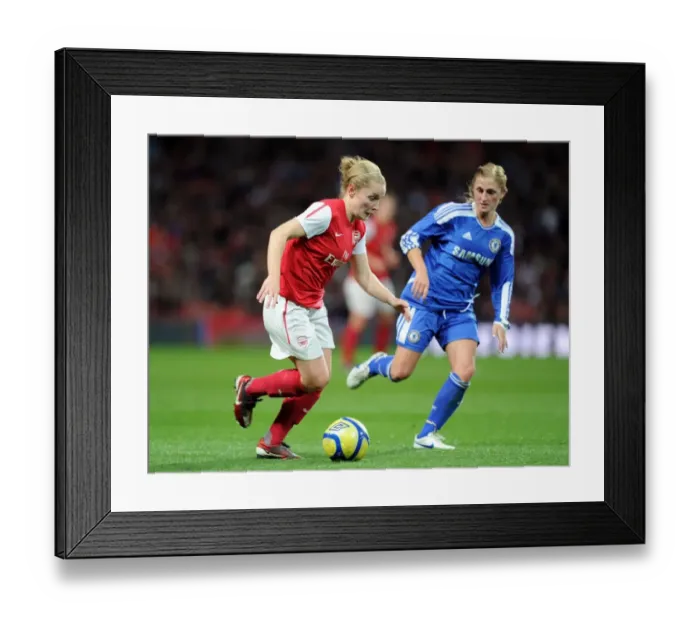 Framed Print : Clash of Titans: Kim Little vs. Laura Coombs in Arsenal Ladies vs. Chelsea LFC Showdown