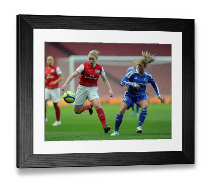 Framed Print : Clash of Titans: Kim Little vs. Laura Coombs - Arsenal Ladies vs. Chelsea FC Showdown