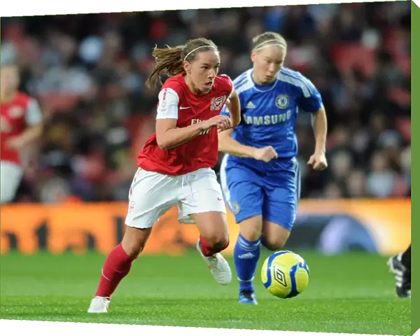 Jordan Nobbs (Arsenal Ladies) Danielle Buet (Chelsea). Arsenal Ladies 3: 1 Chelsea Ladies