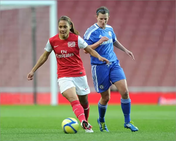 Alex Scott (Arsenal Ladies) Helen Lander (Chelsea). Arsenal Ladies 3: 1 Chelsea Ladies