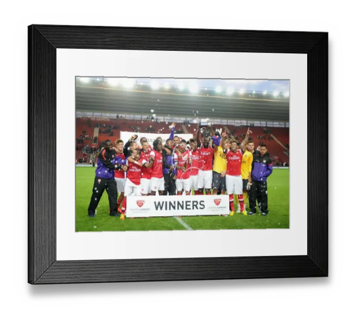 Framed Print : Arsenal Wins Markus Liebherr Memorial Cup vs Southampton, 2012 Framed Print : Arsenal Wins Markus Liebherr Memorial Cup vs Southampton, 2012
