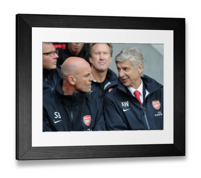 Framed Print : Arsenal's Wenger and Bould: United at the Helm of Arsenal's 2012 Pre-Season Training