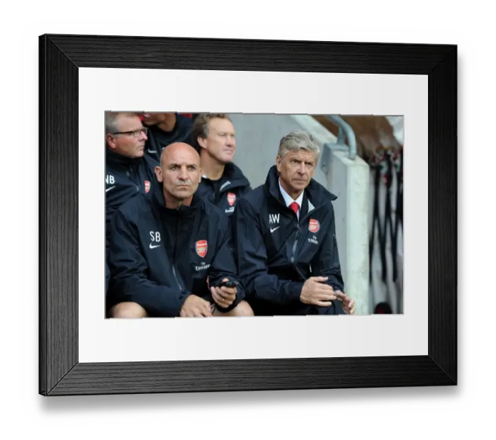Framed Print : Arsene Wenger and Steve Bould at the 2012-13 Arsenal Pre-Season Match against Southampton Framed Print : Arsene Wenger and Steve Bould at the 2012-13 Arsenal Pre-Season Match against Southampton