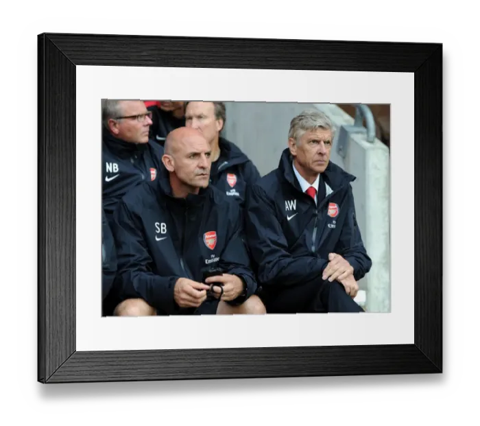 Framed Print : Arsene Wenger and Steve Bould Leading Arsenal's 2012 Pre-Season Squad (Southampton) Framed Print : Arsene Wenger and Steve Bould Leading Arsenal's 2012 Pre-Season Squad (Southampton)