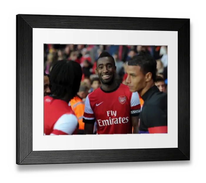 Framed Print : Johan Djourou in Pre-Season Action: Southampton vs. Arsenal (Markus Liebherr Memorial Cup, 2012)
