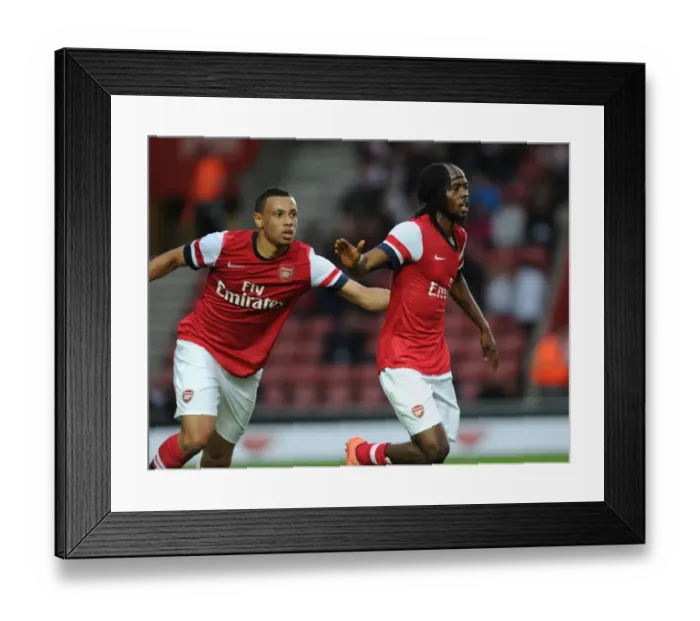 Framed Print : Gervinho and Coquelin Celebrate Goal: Southampton vs. Arsenal, 2012-13 Pre-Season Framed Print : Gervinho and Coquelin Celebrate Goal: Southampton vs. Arsenal, 2012-13 Pre-Season