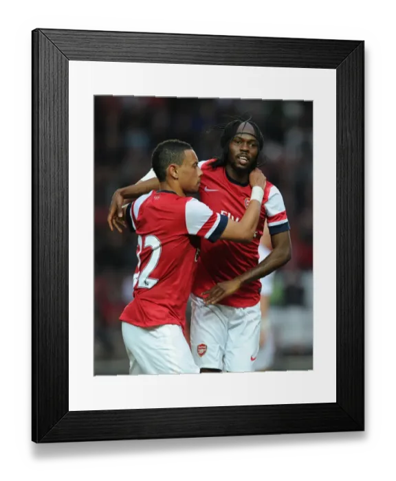 Framed Print : Gervinho and Coquelin Celebrate Arsenal's Goal in 2012-13 Southampton Pre-Season Match Framed Print : Gervinho and Coquelin Celebrate Arsenal's Goal in 2012-13 Southampton Pre-Season Match