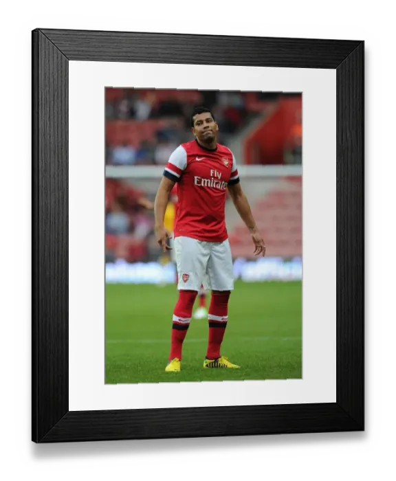 Framed Print : Andre Santos in Action: Arsenal vs. Southampton (2012) - Pre-Season Clash