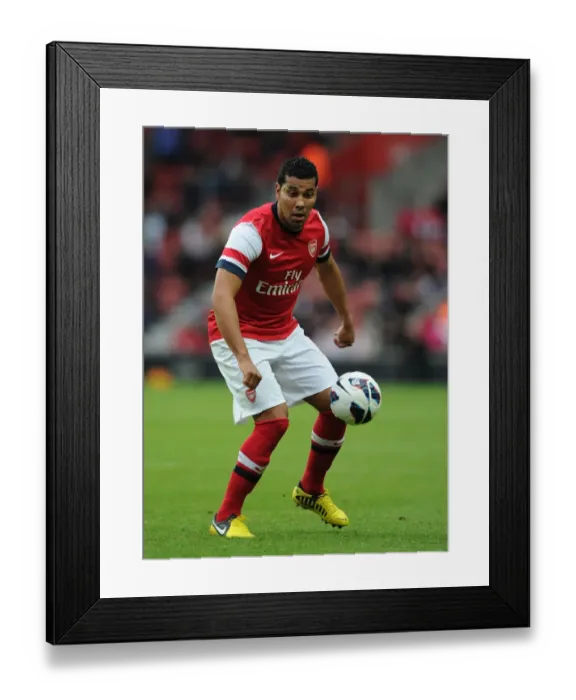 Framed Print : Andre Santos in Action: Arsenal vs. Southampton (2012 Pre-Season)