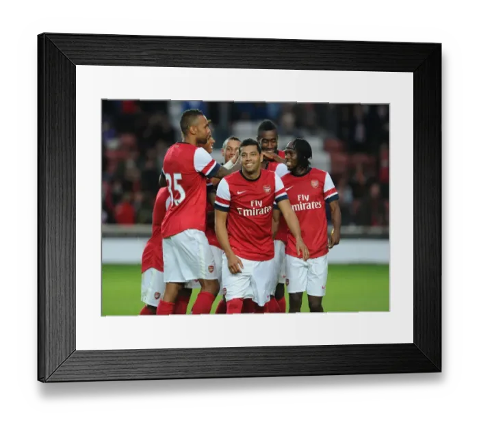 Framed Print : Andre Santos in Action: Arsenal vs. Southampton (2012) - Pre-Season Clash