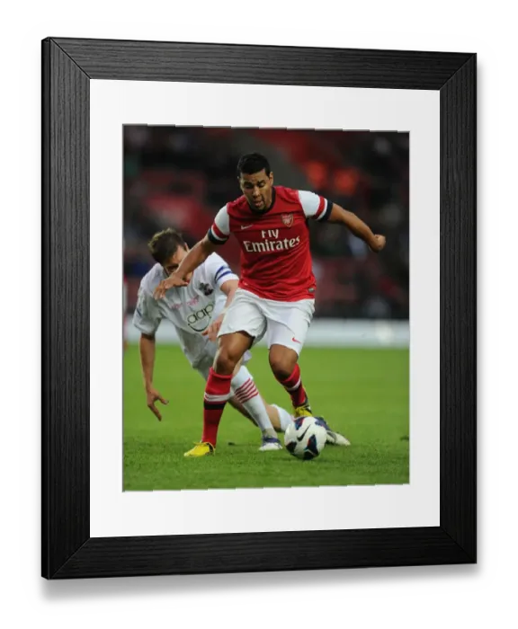 Framed Print : Andre Santos vs. Dean Hammond: Southampton vs. Arsenal Pre-Season Clash (2012-13)