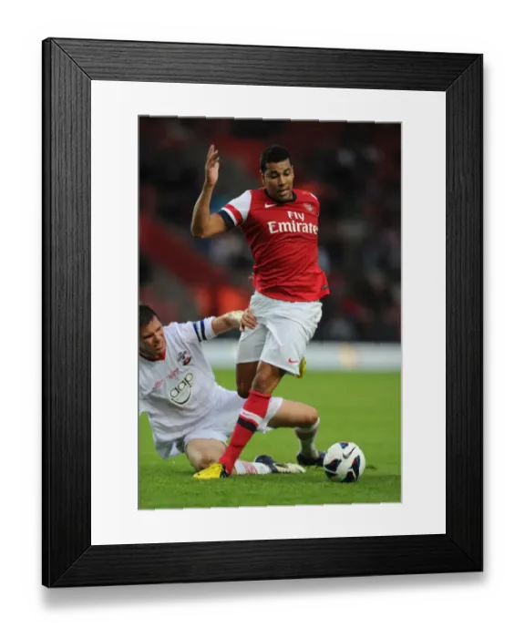 Framed Print : Andre Santos vs. Dean Hammond: Clash in the Markus Liebherr Memorial Cup (Southampton v Arsenal 2012-13 - Pre Season)