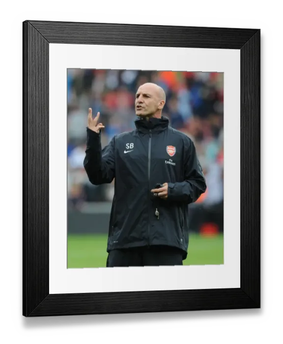 Framed Print : Steve Bould: Arsenal Assistant Manager at 2012-13 Pre-Season Match against Anderlecht