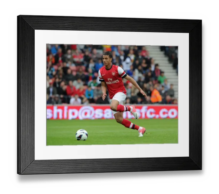 Framed Print : Marouane Chamakh Scores the Winner: Arsenal 1-0 Anderlecht in The Markus Liebherr Memorial Cup